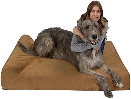 יוקרה אולטימטיבית יוקרה בגודל 7 אינץ 'זיכרון קצף אורתופדי מיטת כלבים עם חיזוק | Lucky Dog מספקת תמיכה ונוחות של כלבים